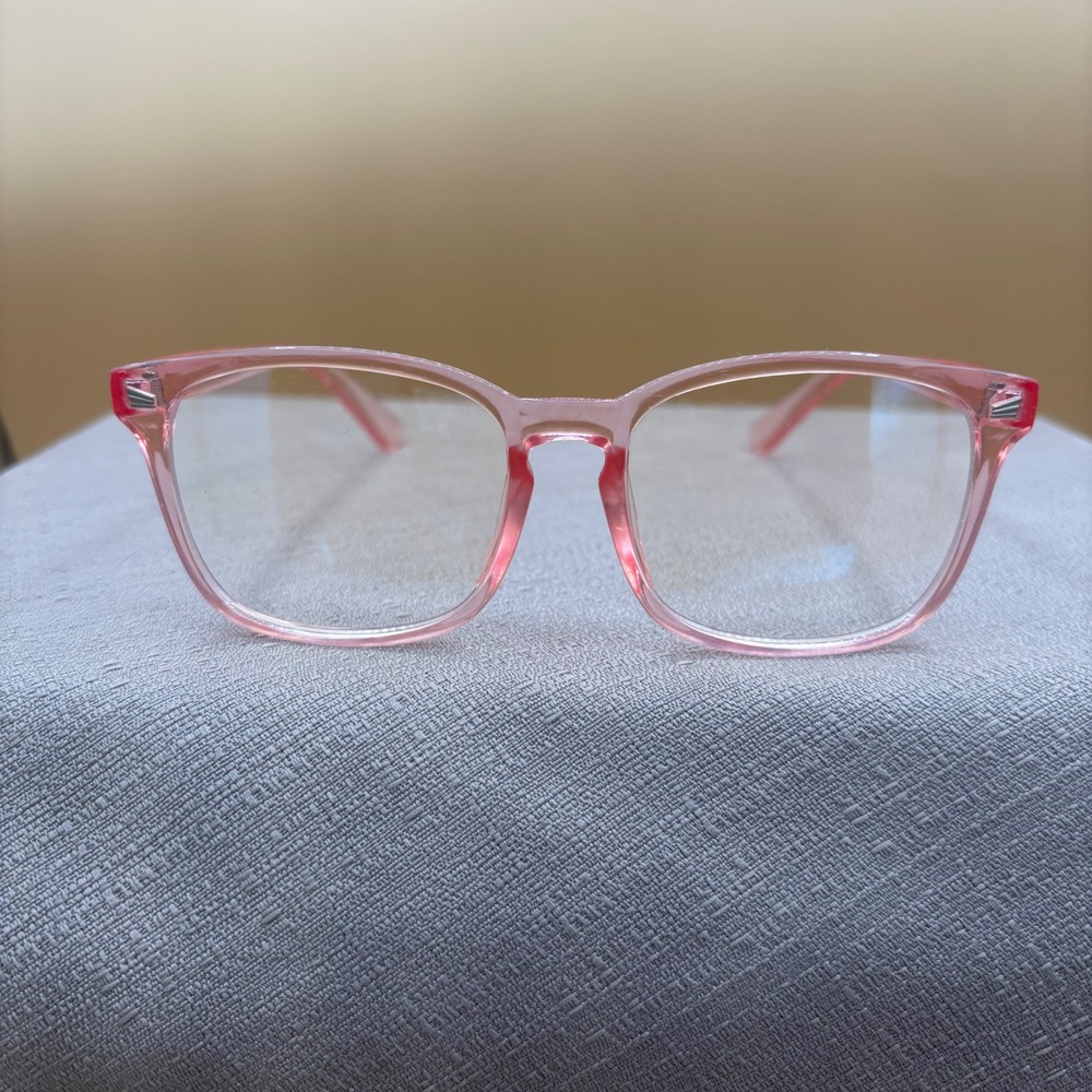 TIJN Blue Light Blocking Glasses Women 53mm Pink Excellent Geek Chic